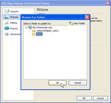 Changing Windows Live Writer to use the new annualized image folder