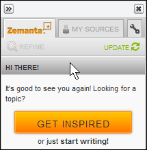 The Zemanta LiveWriter Plugin 0.660 Salutation on Startup