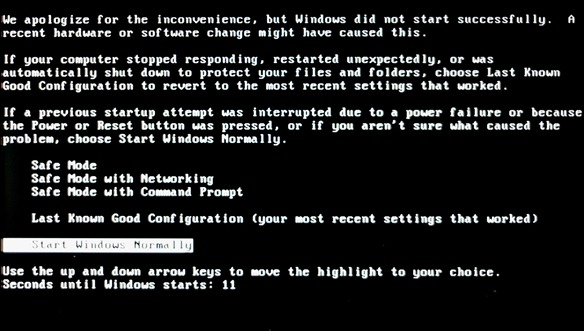 [F110404] The most-frequent incident was this failure at start-up.  I also witnessed the shutdown ounterpart